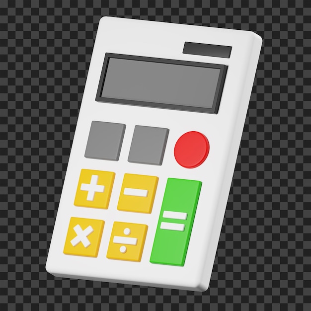 Calculator 3D Illustration. Calculator 3D Icon.