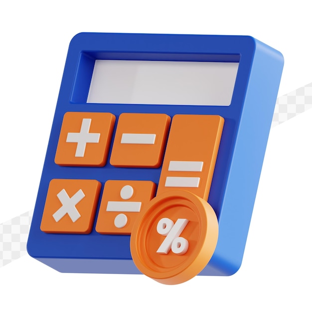 calculator 3d render illustration