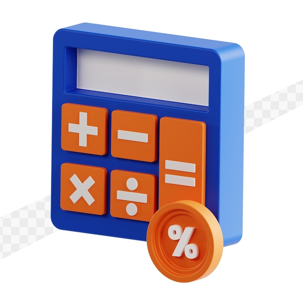 calculator 3d render illustration