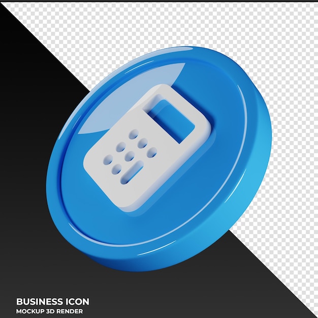 Calculator Business Icon 3D Render Illustration