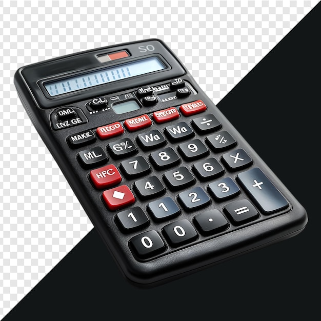 PSD calculator isolated on transparent background