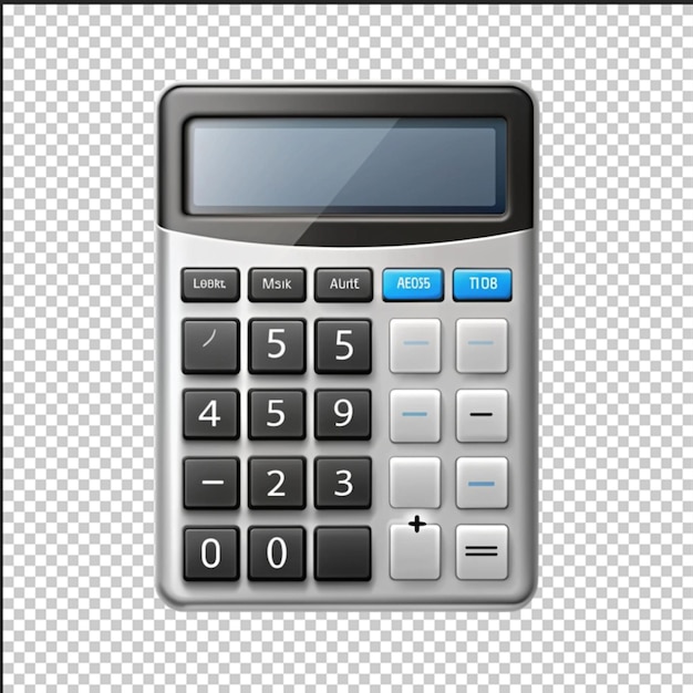 Calculator isolated on transparent background