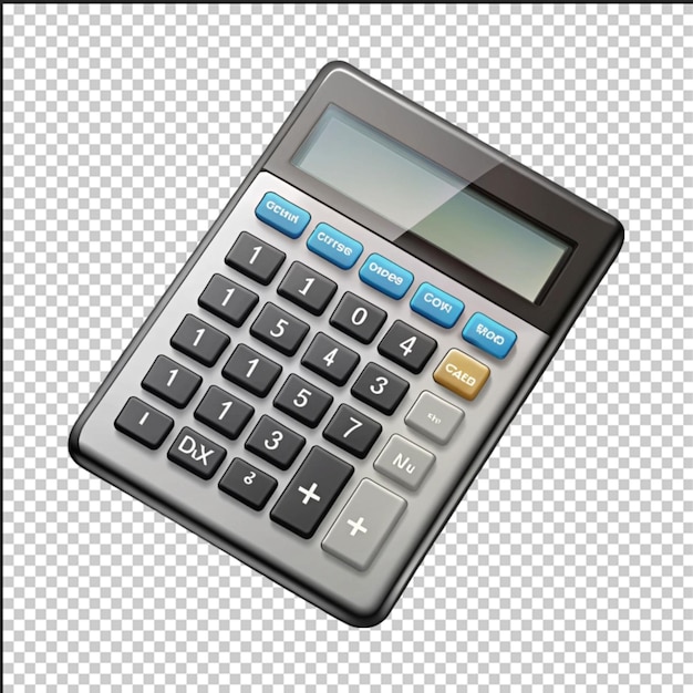 Calculator isolated on transparent background