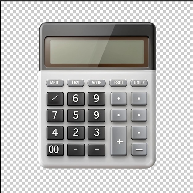 Calculator isolated on transparent background