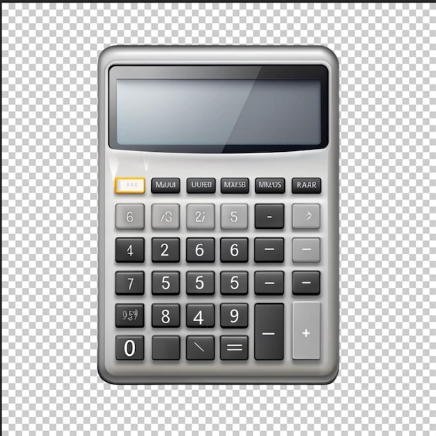 Calculator isolated on transparent background