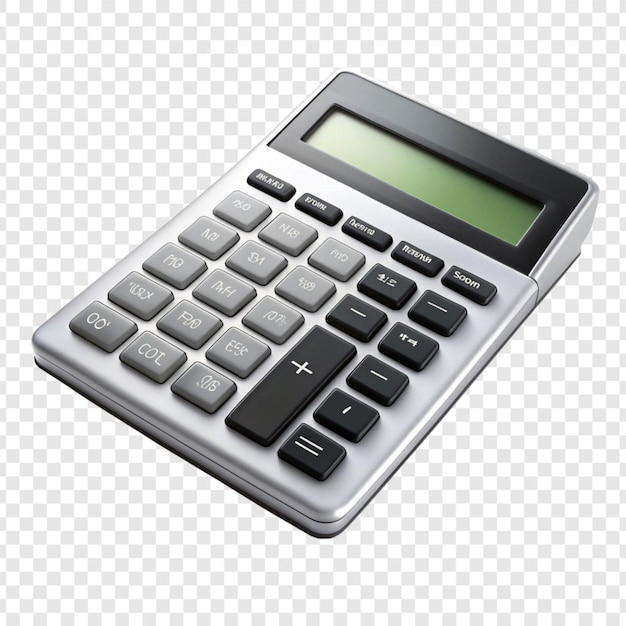 Calculator isolated on transparent background