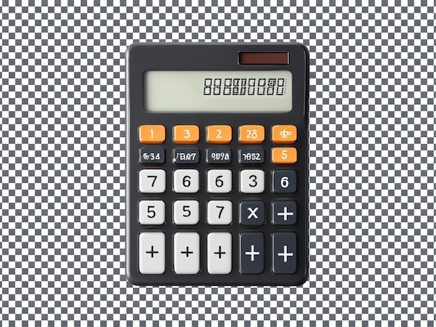 Calculator isolated on transparent background