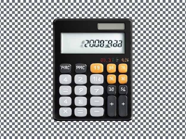 Calculator isolated on transparent background