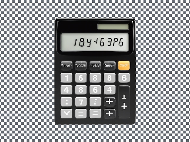 Calculator isolated on transparent background