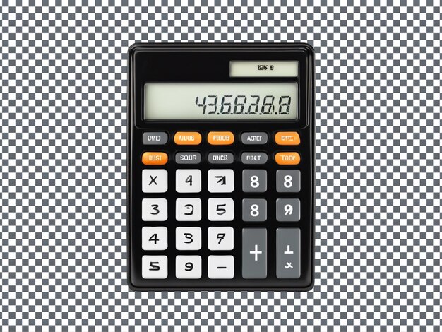 Calculator isolated on transparent background