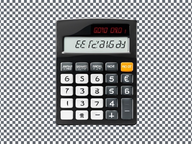 Calculator isolated on transparent background