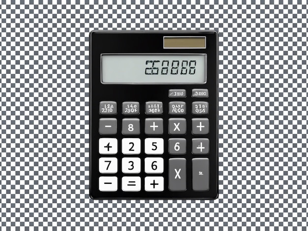 Calculator isolated on transparent background