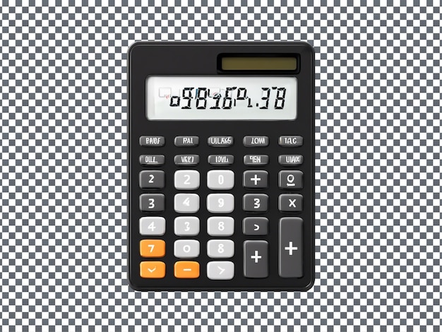 Calculator isolated on transparent background