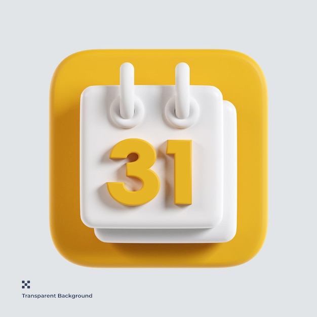 Calendar 3d icon illustration