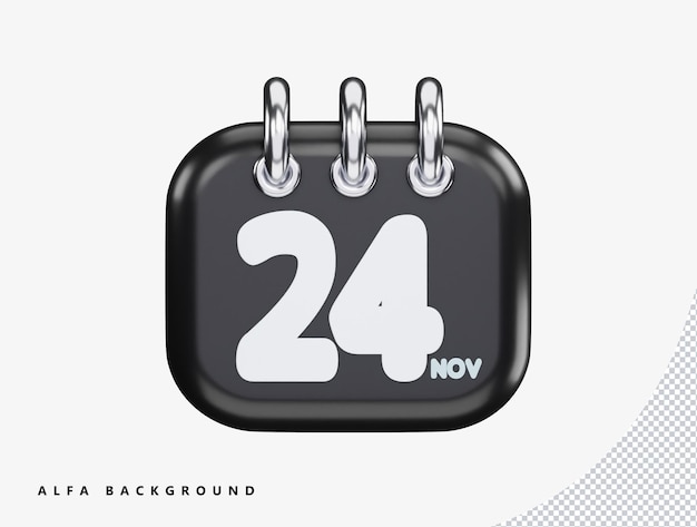 Calendar 3d rendering vector icon illustration