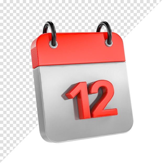 calendar icon isolated 3d render illustration