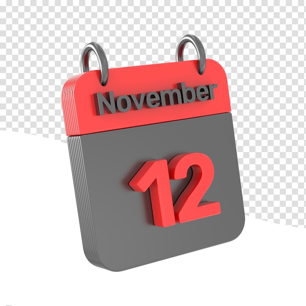 calendar icon isolated 3d render illustration