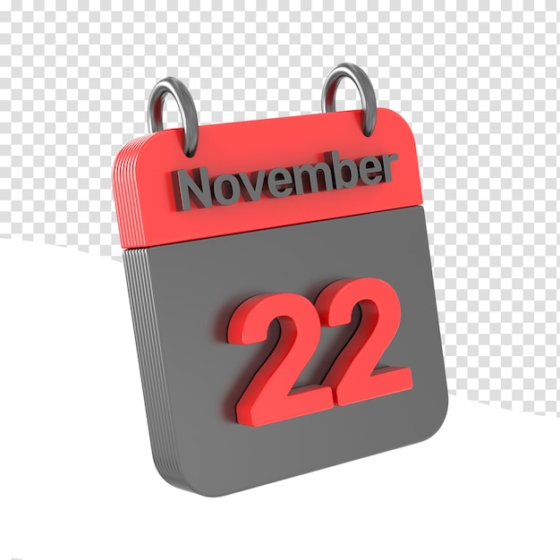 calendar icon isolated 3d render illustration