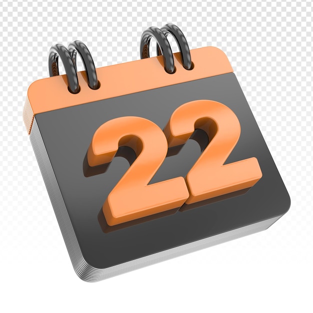 Calendar Number 3D Render