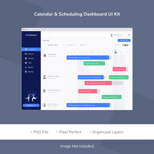 Calendar and Scheduling Dashboard UI Kit