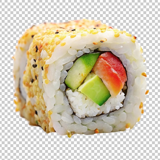 PSD california roll isolated transparent background