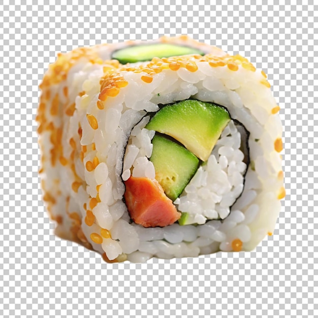 PSD california roll isolated transparent background