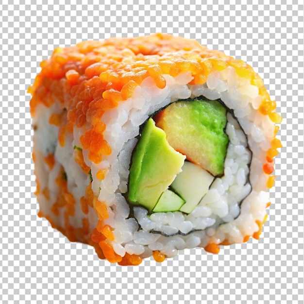 California roll sushi isolated on transparent background