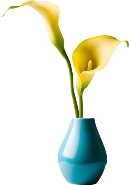 PSD calla lily in a minimalist ceramic vase