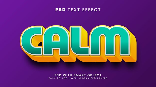 Calm sunset sea 3d editable text effect with kids and funny text style