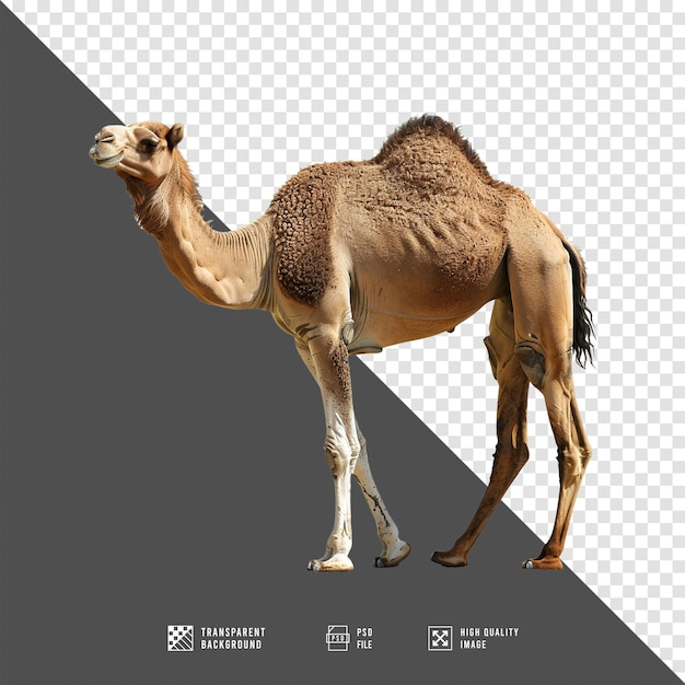 PSD camel animal without background with hd quality