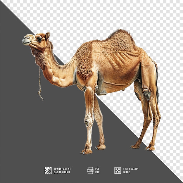 PSD camel animal without background with hd quality