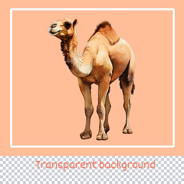 PSD a camel on a pink background with the words quot transparous quot on it