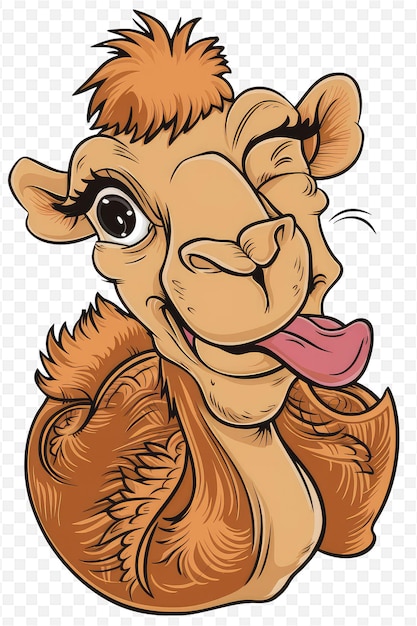 PSD camel with a big tongue