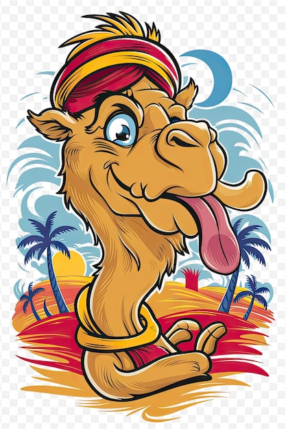 PSD a camel with a hat on its head