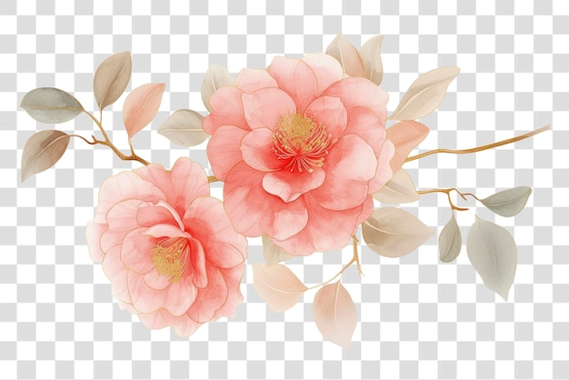 PSD camellia pattern flower petal