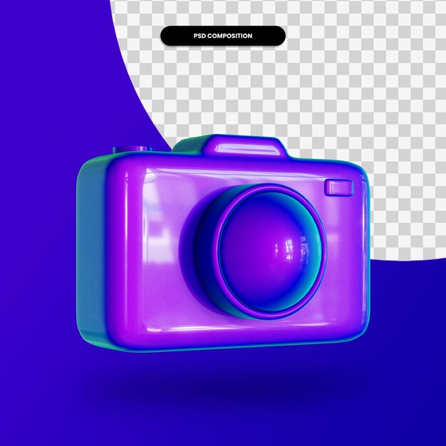 Camera 3d render illustration isolated