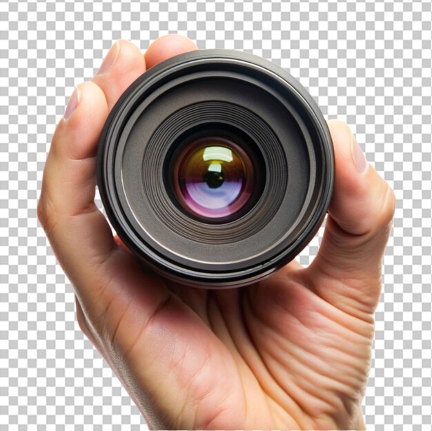 PSD camera lens isolated