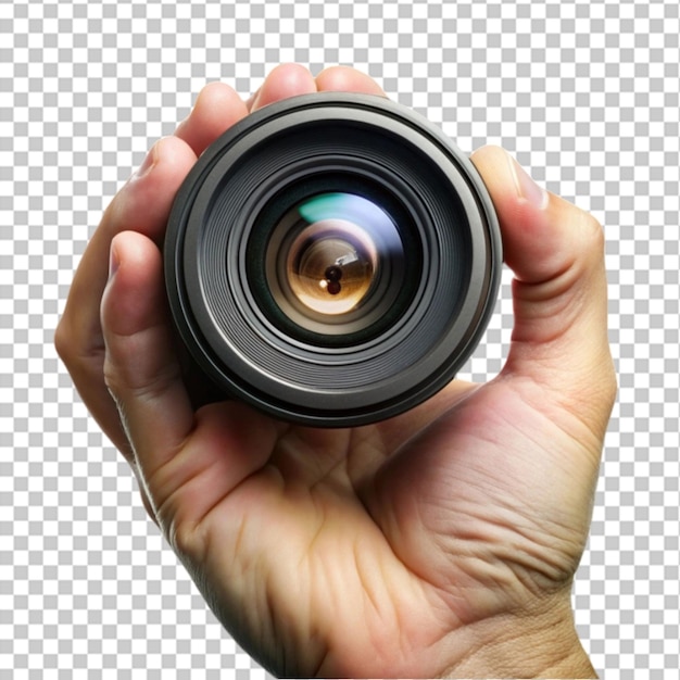 PSD camera lens isolated