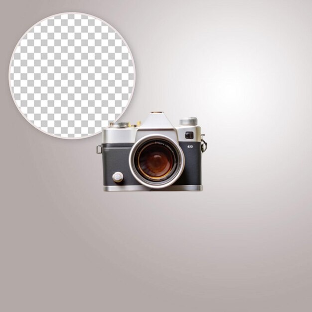 PSD camera with books on transparent background