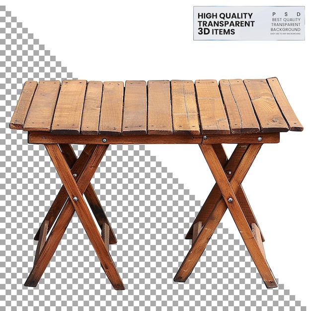 Camp Table Folding Table for Camping PNG Isolated on Transparent Background