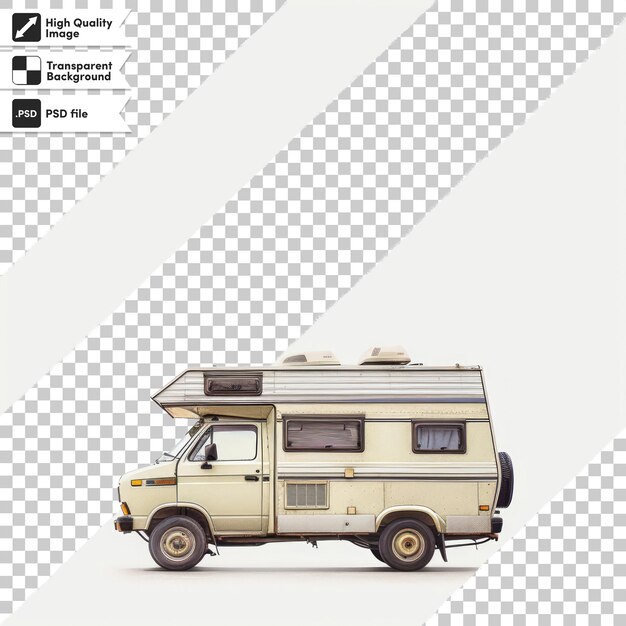 PSD a camper van with a camper on the roof and the words quot camper quot on the top