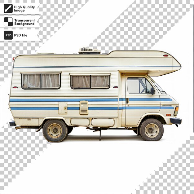 a camper van with a camper on the top