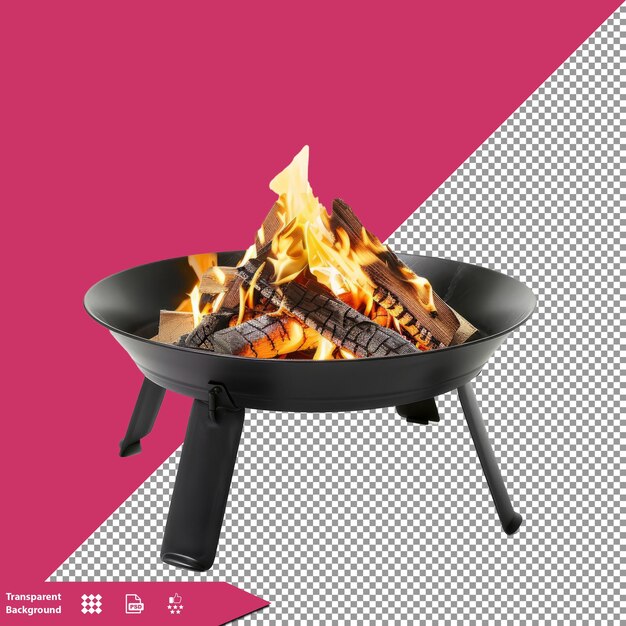 Camping Fire Pit on Transparent Background PNG PSD