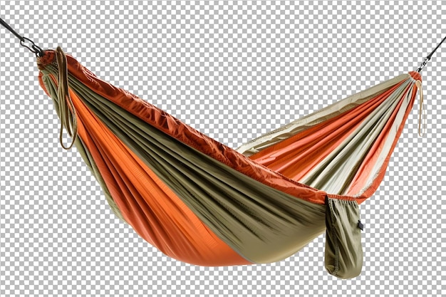 Camping hammock isolated on transparent background