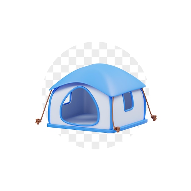 Camping Tent 3D Illustration Premium Psd