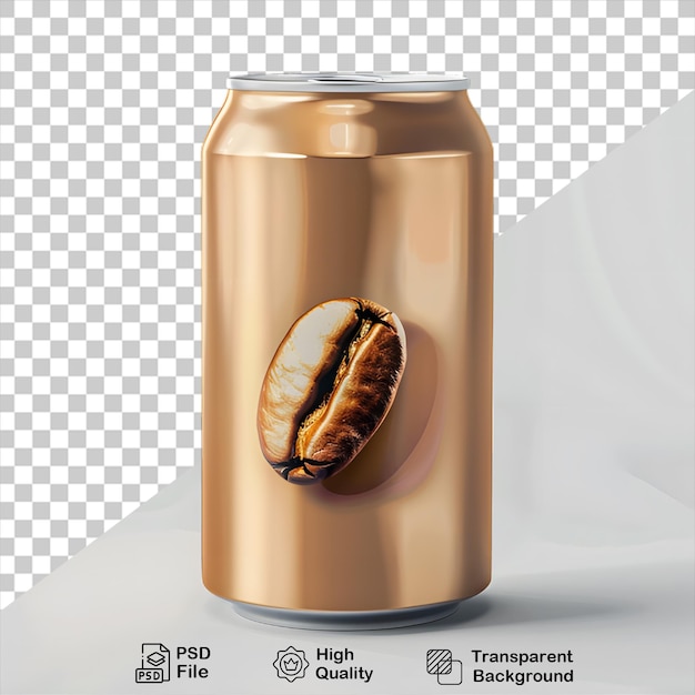 PSD a can of coffee milk on transparent background