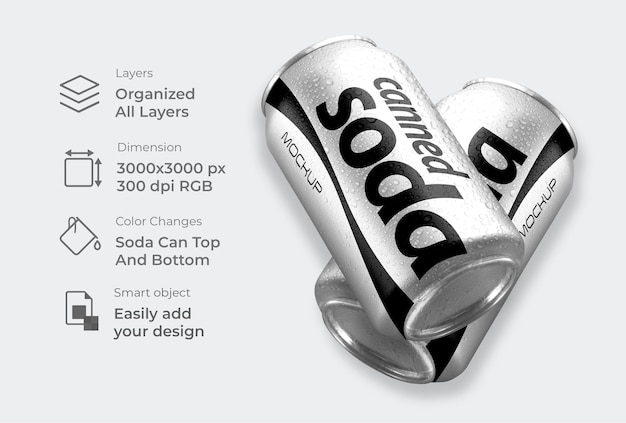 PSD can mockup for energy drink