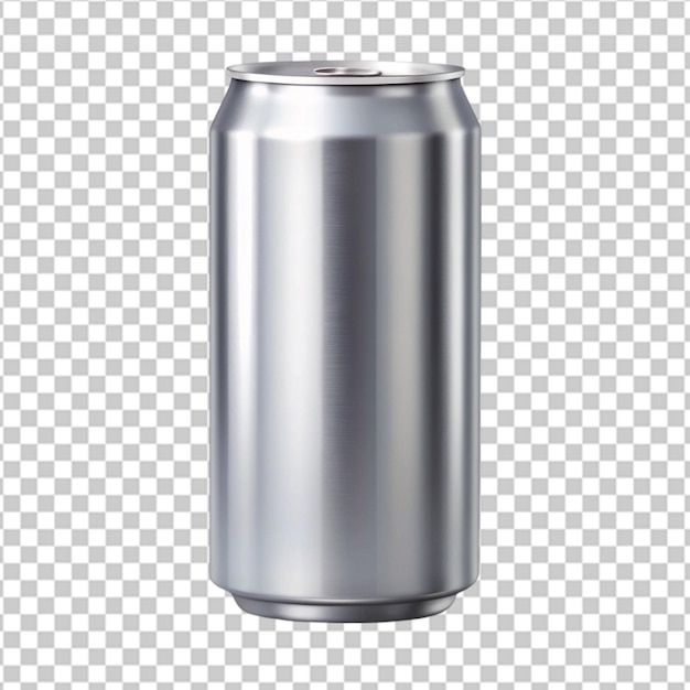 PSD can of soda is shown on a paper on transperent back ground