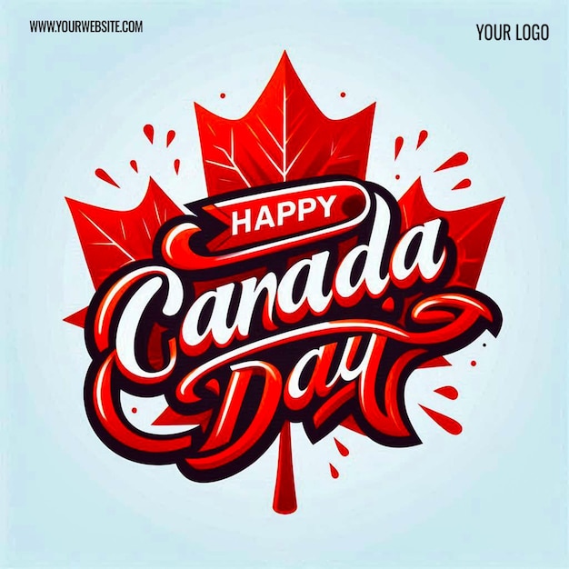 PSD canada day background or banner design template is celebrated on july 1st canada independence day