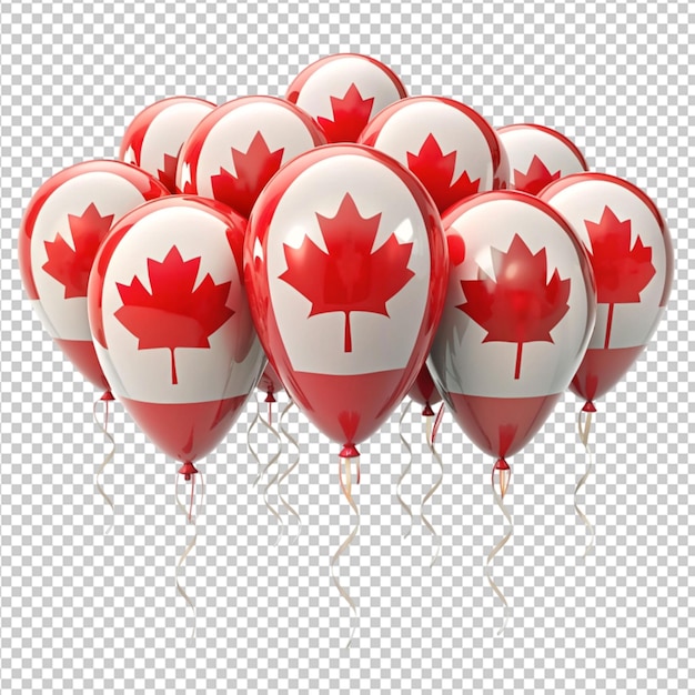 canada flag balloons transparent background